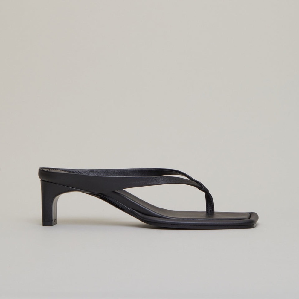 St. Agni Blocked Heel Thong Flip Flop Sandal